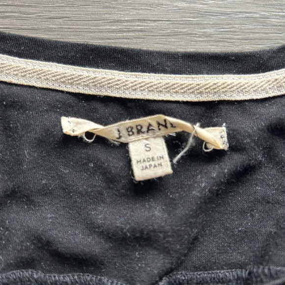 J Brand Black 3/4 Sleeve Top (Lyocell/Cupro Blend, Size S) - Picture 2 of 8